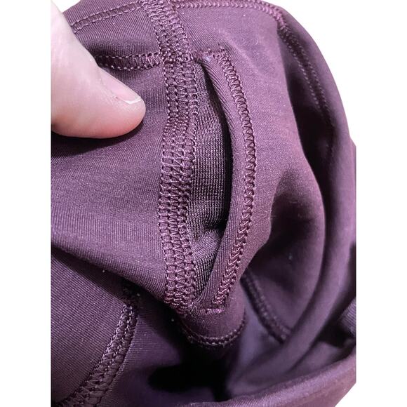Lululemon Women's 4 Maroon Purple Wunder Train High-Rise Crop 21" Leggings - Picture 6 of 8